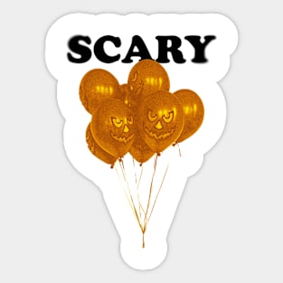 SCARY: Pumpkin Balloon Streetwear Sticker